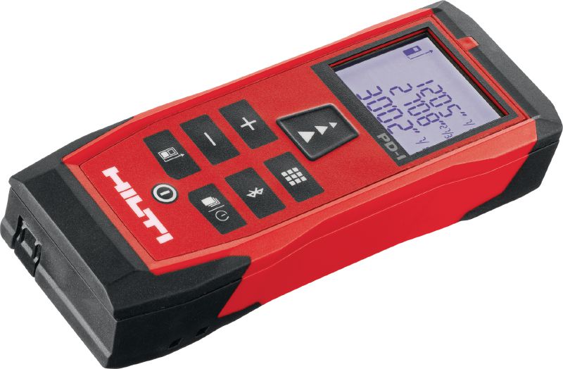 PD-I Laser meter Robust laser meter with smart measuring functions and Bluetooth® connectivity for interior applications up to 100 m / 330 ft