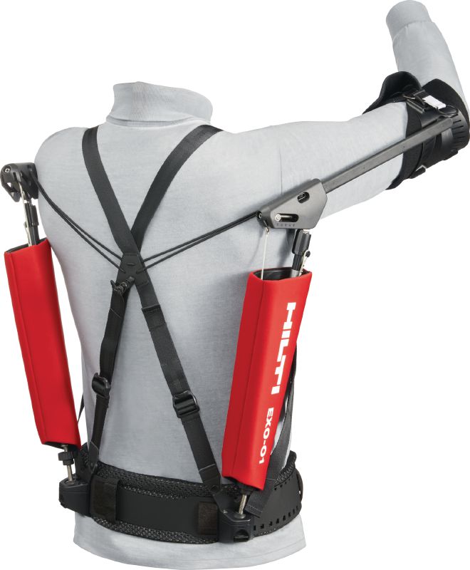 Overhead exoskeleton Passive exoskeleton to relieve strain on shoulders and arms during overhead installation work